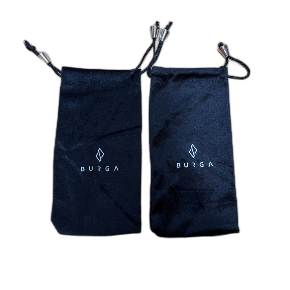 Two Burga iPhone Black Case Holders Cinch Sack Travel Storage Bag Organizer